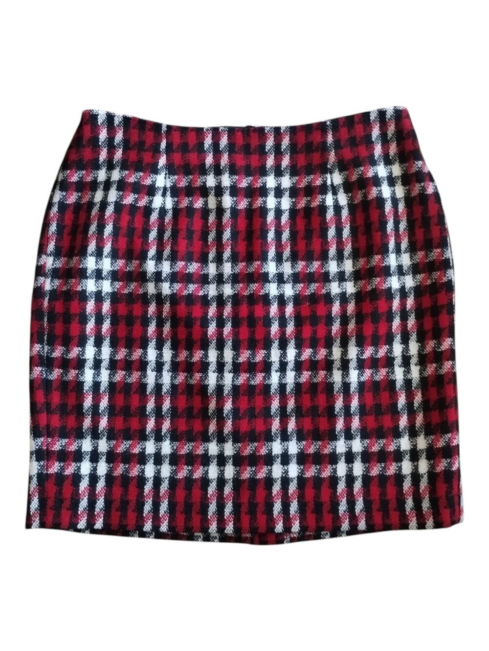 Talbots Red Tartan Plaid Wool Blend Pencil Skirt Women's Size 14